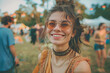 © Jay - A beautiful young woman is having fun at a music festival, Generative AI