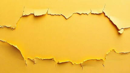 Wall Mural - Yellow Torn Paper Texture Background for Design