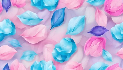 Wall Mural - Seamless crumpled paper texture featuring a beautiful gradient blend of light blue, purple, and pink with intricate wrinkled patterns