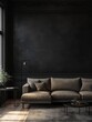© Alexander Chaykin - Modern Living Room with Dark Accent Wall