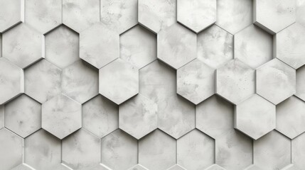 Canvas Print - Hexagonal Pattern of Contemporary Wall Design