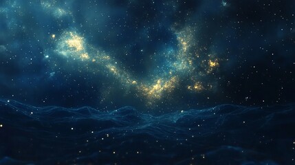 Wall Mural - a stunning night sky showcases the dazzling lights of the milky way, stretching majestically across 