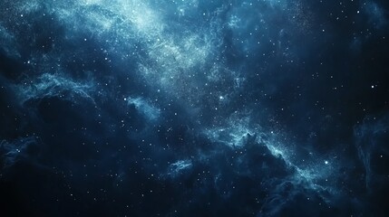Wall Mural - a captivating sky starry universe background features a dark blue galaxy space filled with twinkling