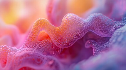 Wall Mural - abstract macro photography: bubbles and foam in vibrant colors