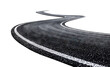 © PNGuin Studio - Curved asphalt road, isolated on transparent cutout background
