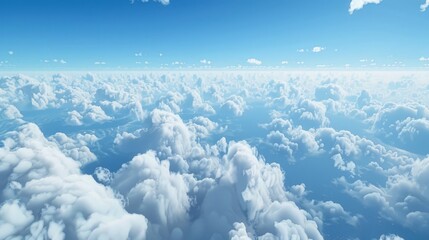 Poster - amazing view cloud in a distance blue sky
