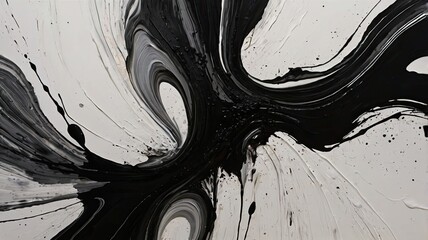 Wall Mural - Abstract painting black colors and brush stroke backround 