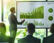 © Bussakon - Businessman Presenting Eco Friendly Business Plan to Audience with Charts and Graphs