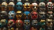 © Gular - Rack of wrestling masks