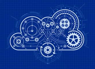 Wall Mural - cloudblueprint
