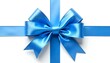 © Kromstar Studios - Blue gift bow ribbon isolated on a white background