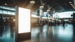 © Thanthara - Mock up of blank light box in airport Mockup