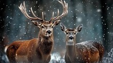 鹿の雄の動物の風景 無料画像 - Public Domain Pictures