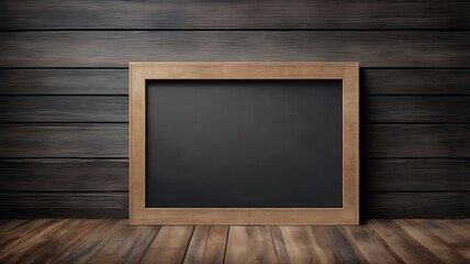 Wall Mural - illustration blackboard on wood wall