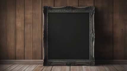 Wall Mural - 3d rendering blackboard on wood background and space