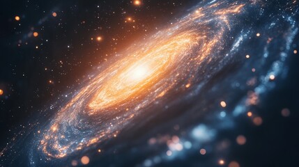 Wall Mural - ultra-realistic science, technology, and astronomy concept: a vibrant representation of cosmic explo