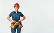 © Mykola - Construction worker, wearing yellow hardhat, isolated