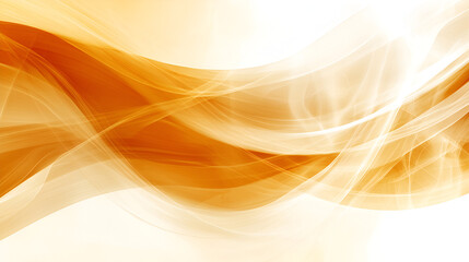Wall Mural - elegant orange and cream abstract waves flowing gracefully, conveying warmth and serenity in a brigh