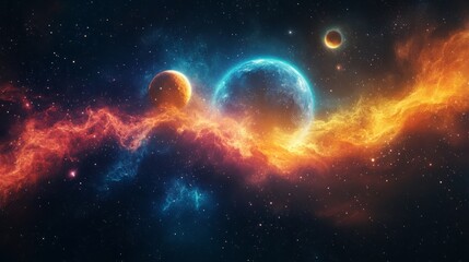 Wall Mural - ultra-realistic science and technology concept in astronomy: a vibrant exploration of cosmic phenome