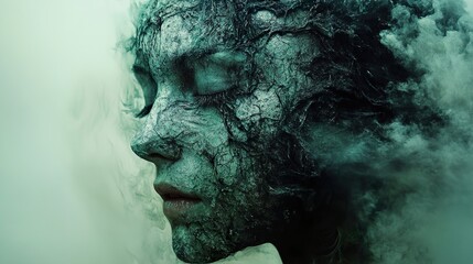 Poster - Surreal Portrait of a Dreamlike Figure