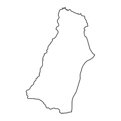 Parish of Saint Peter map, administrative division of Montserrat. Vector illustration.