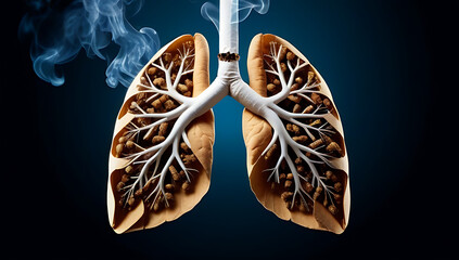 lungs intertwined cigarettes silent elegy damage caused smoking