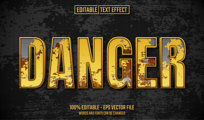 Wall Mural - danger editable text effect