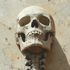 Wall Mural - Human Skull and Bones - A Memento Mori Painting