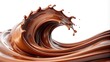 © yuwaree - Liquid hot chocolate wave against white background