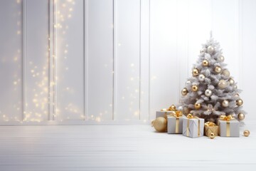 Christmas white gift tree.