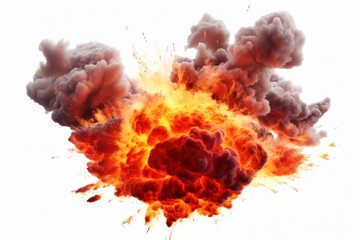 Canvas Print - Explosion explosion smoke flame.