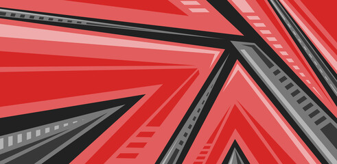 sports background design with red triangle shape, modern and trendy lines design