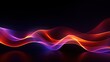 © Wijaya - Abstract red and blue wavy lines glowing on black background