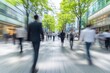 © Ilja - Sustainable City Life Professionals Commute in a Green Downtown Business Center with Motion Blur