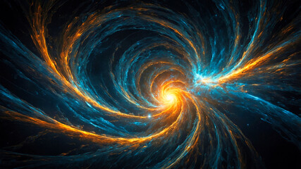 Wall Mural - The quantum field, a swirling dance of energy and matter