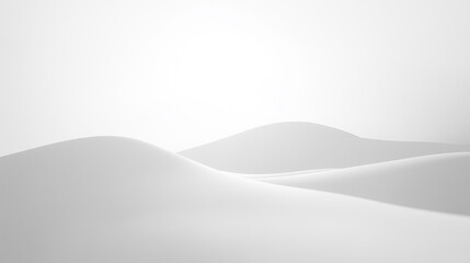Leinwandbilder - Minimalist white wavy landscape forming abstract background