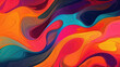© bornmedia - Rainbow colored abstract backdrop with organic lines and shapes