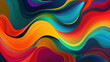 © bornmedia - Rainbow colored abstract backdrop with organic lines and shapes