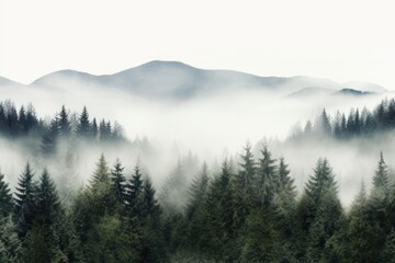 Sticker - Mist fog fir backgrounds.