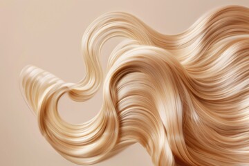 Canvas Print - Close-up shot of a woman's long blonde hair, ideal for beauty or fashion themes