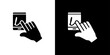 © Topline - finger confirm signature icon Flat art illustration in outline
