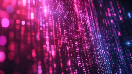 Ultra-Realistic Big Data Technology Background with Binary Computer Code and Bright Colors for Futuristic Digital Innovation