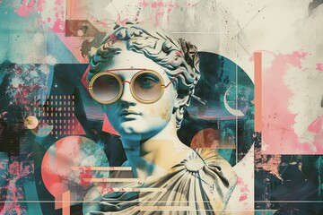 Wall Mural - A woman wearing sunglasses in a photo