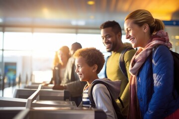 Poster - Smiling airport adult happy.