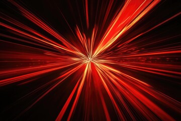 Wall Mural - Vibrant abstract image showcasing intense red light radiating outward, creating a dynamic and energetic visual experience.