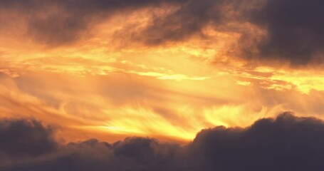 Wall Mural - sunset with cloudscape in the air video