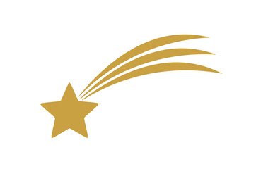 Wall Mural - christmas shooting star of bethlehem icon. png illustration