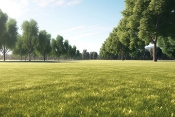 Canvas Print - Grass park landscape outdoors.