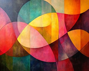 Leinwandbilder - Contemporary oblong shapes, soft and smooth, highdefinition, randomized placement, high contrast edges, accentuating geometry