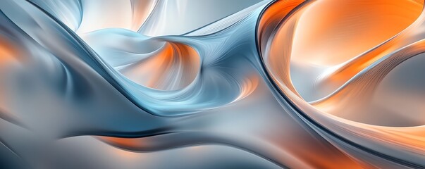 Leinwandbilder - Contemporary soft oblong shapes, highdefinition, randomized with high contrast edges, highlighting smooth geometry and curves